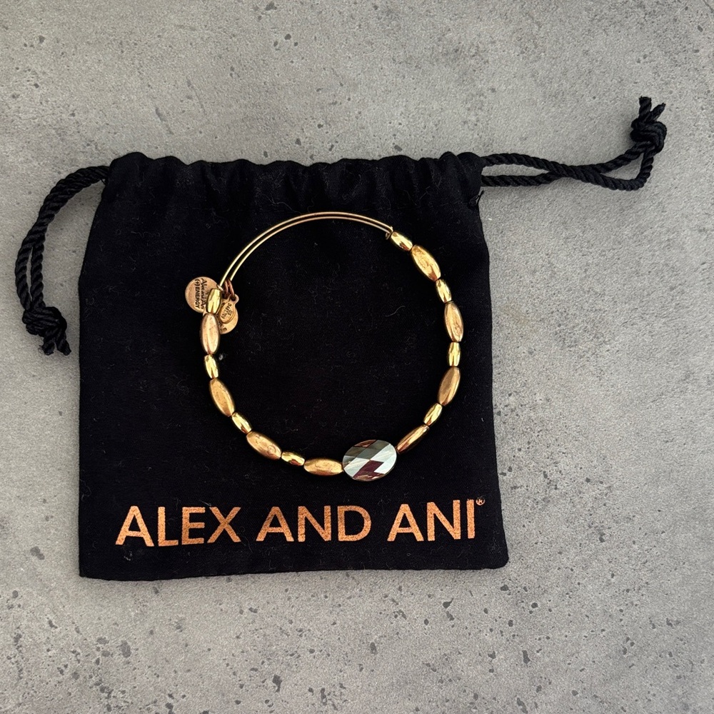 Alex and Ani Gold Beaded Bracelet